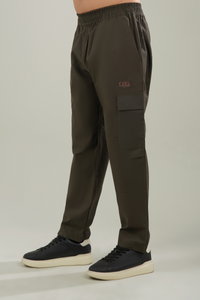 Men's Cotton Cargo Pants - Brown