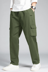 Men's Cotton Cargo Pants - Army Green