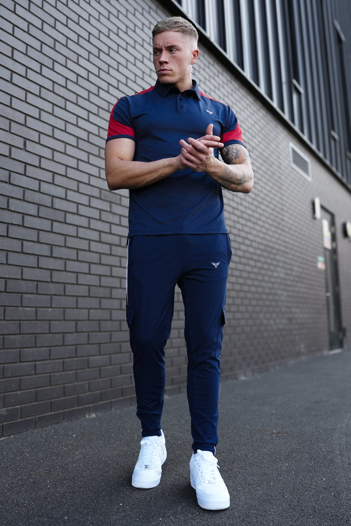 Broncoo Navy Static Polo Tracksuit