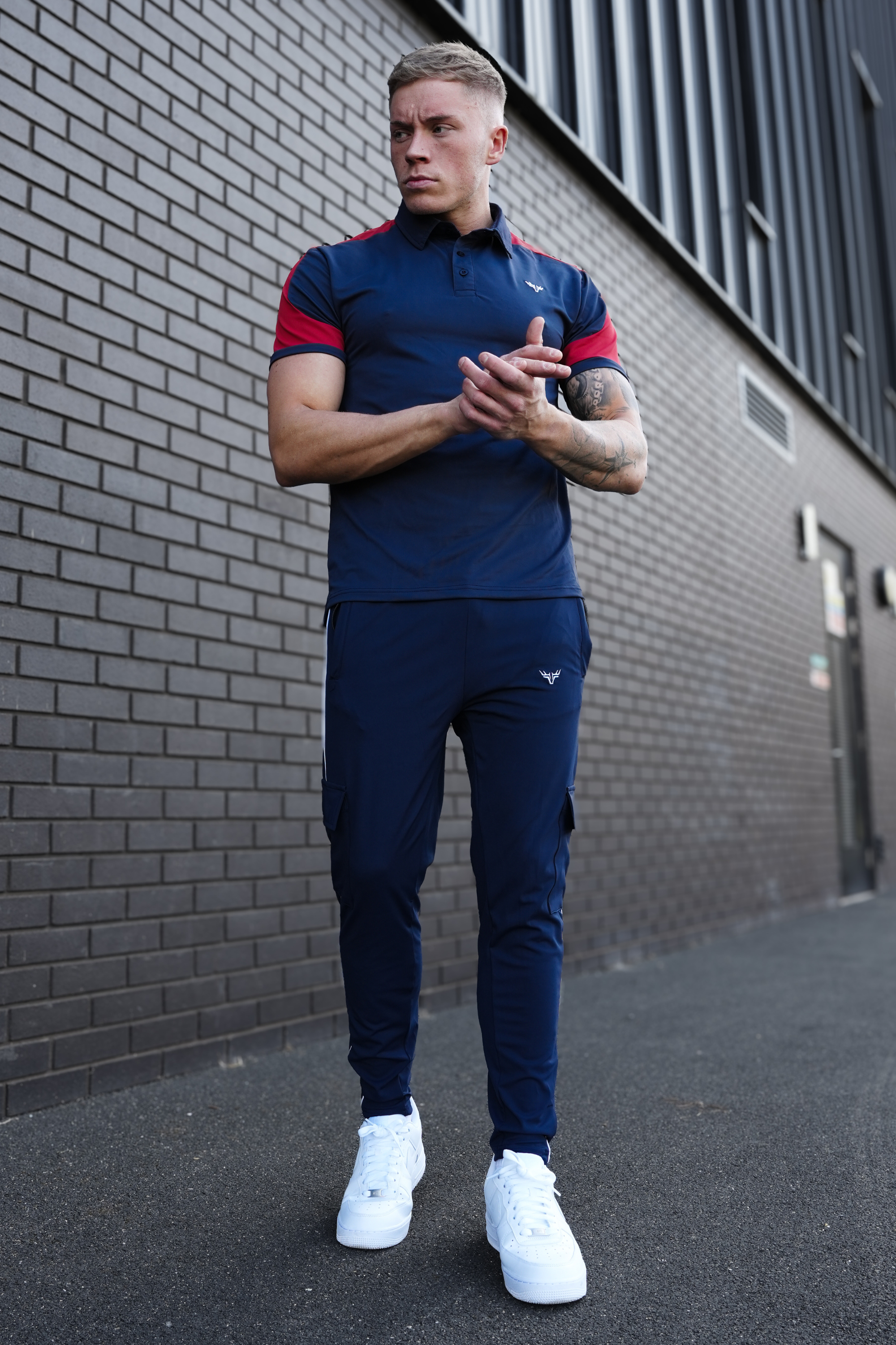 Broncoo Navy Static Polo Tracksuit