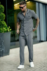 Broncoo Grey Essential  Button Up Set