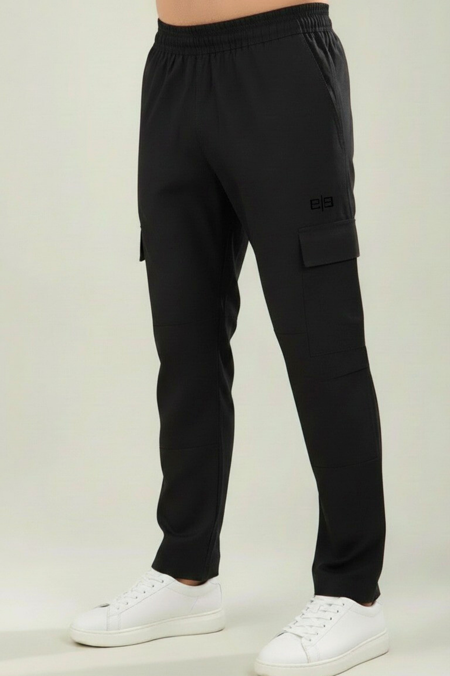 Men's Cotton Cargo Pants - Black