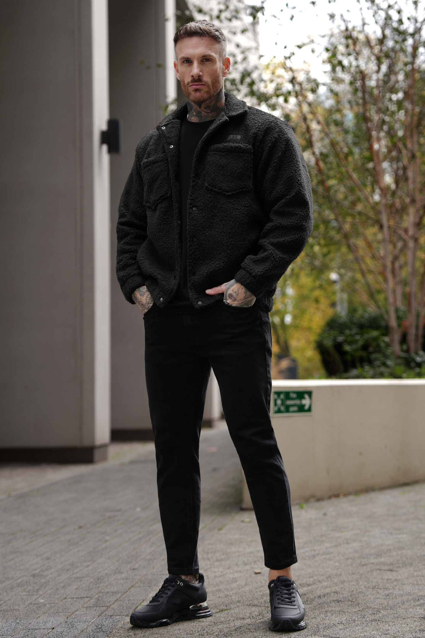 Broncoo Black Sherpa Jacket
