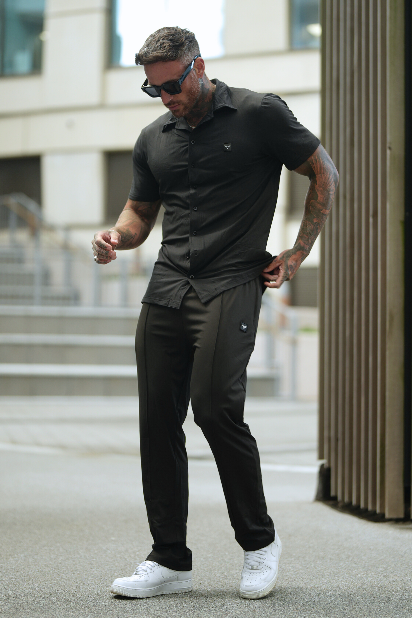 Broncoo Black Button Up Set