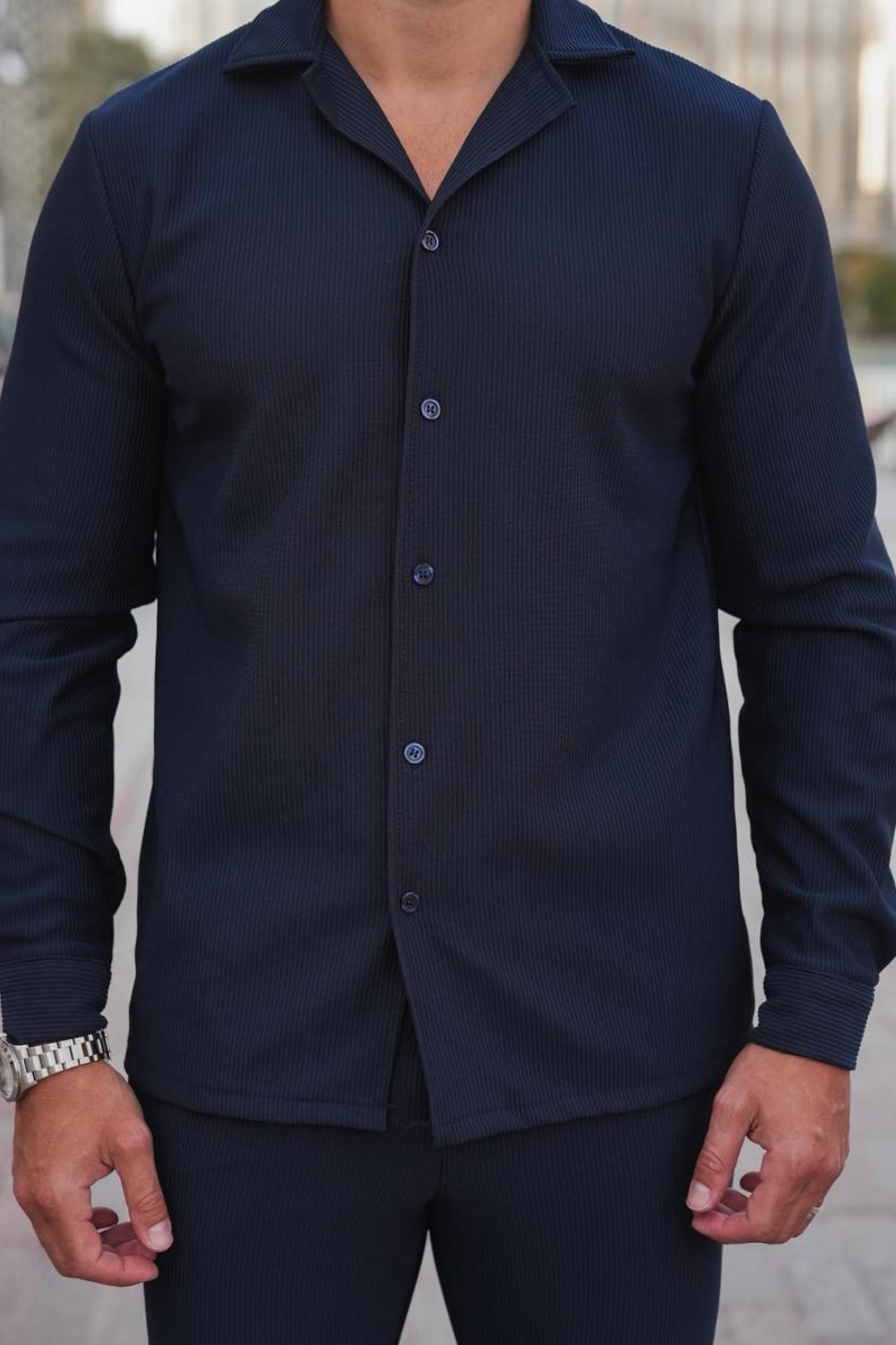 Broncoo Navy Essential Button Up Set