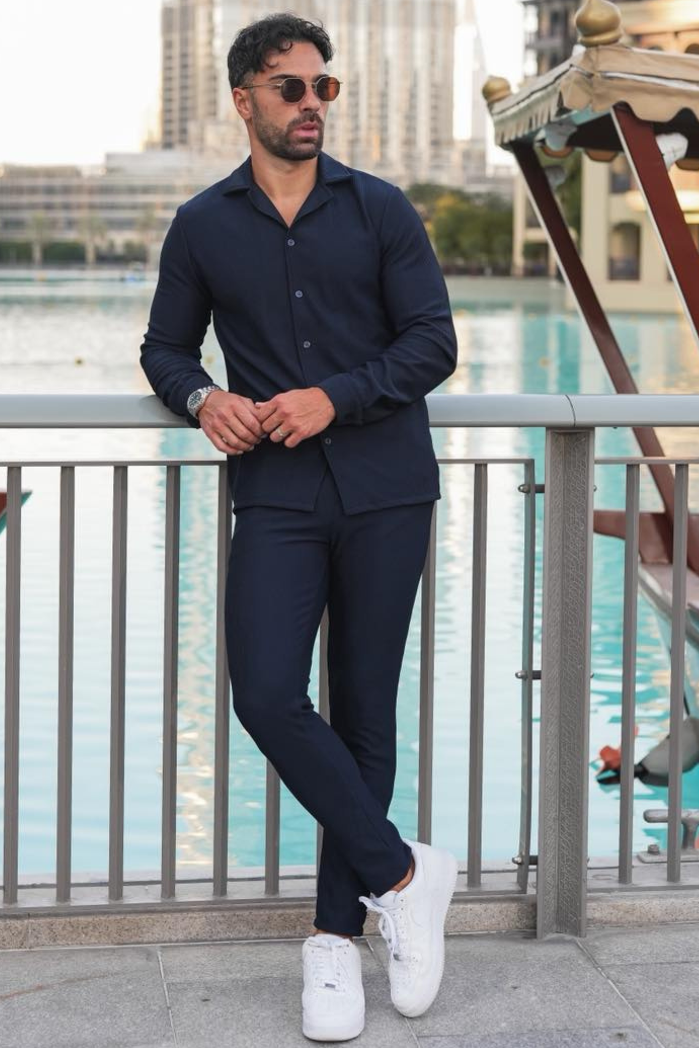 Broncoo Navy Essential Button Up Set