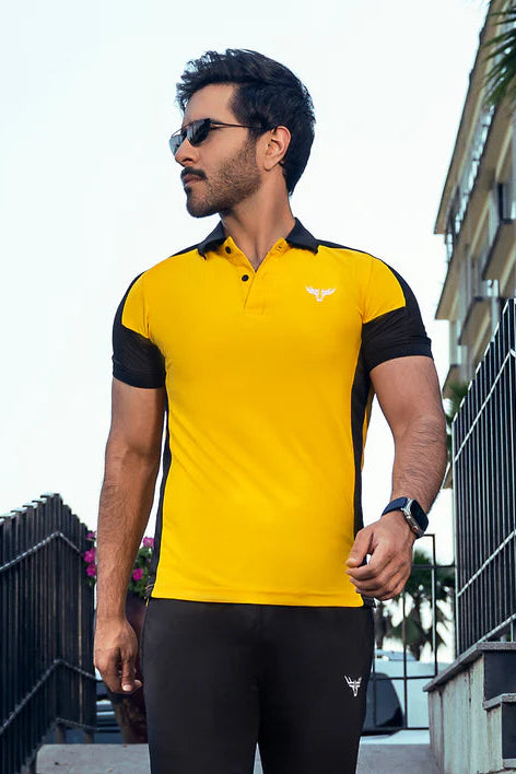 FK Patterned Yellow Polo
