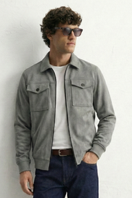 Grey Suede Jacket
